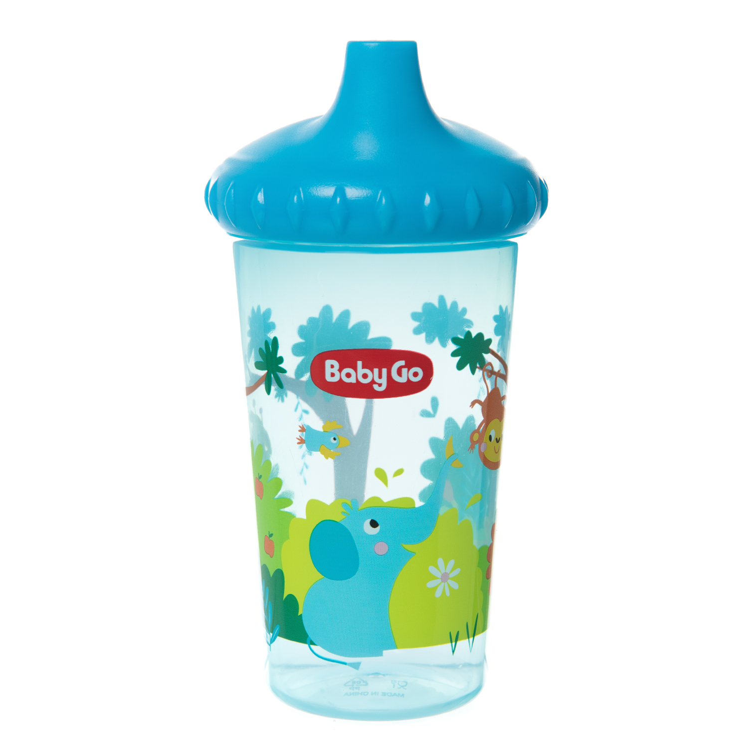 Поильник BabyGo с твердым носиком 250мл Blue с 8 месяцев - фото 1