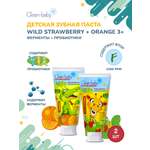 Зубная паста от 3+ Clean-baby 2 шт апельсин+ земляника