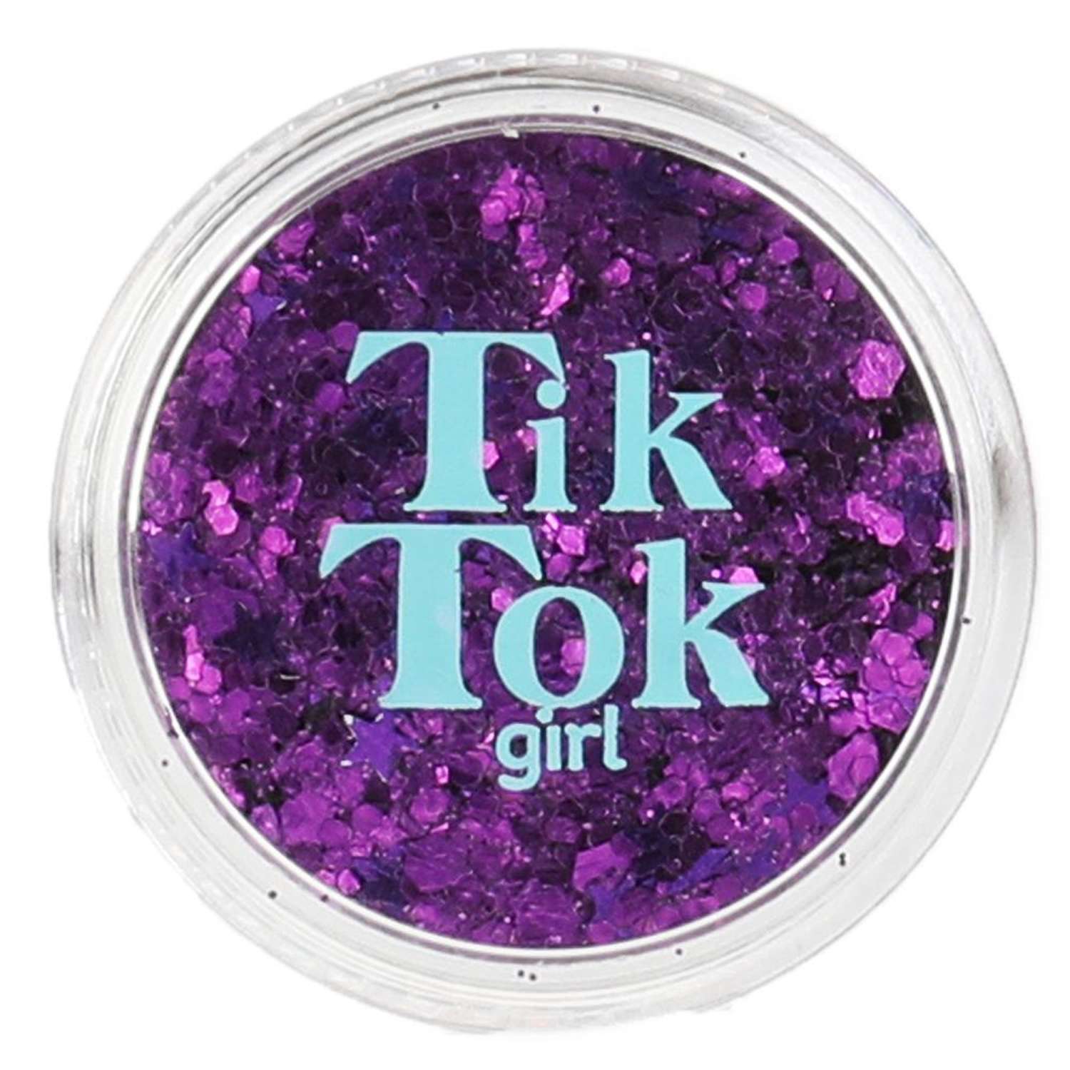 Гель-блестки для тела и волос Tik Tok Girl Фиолетовые - фото 1