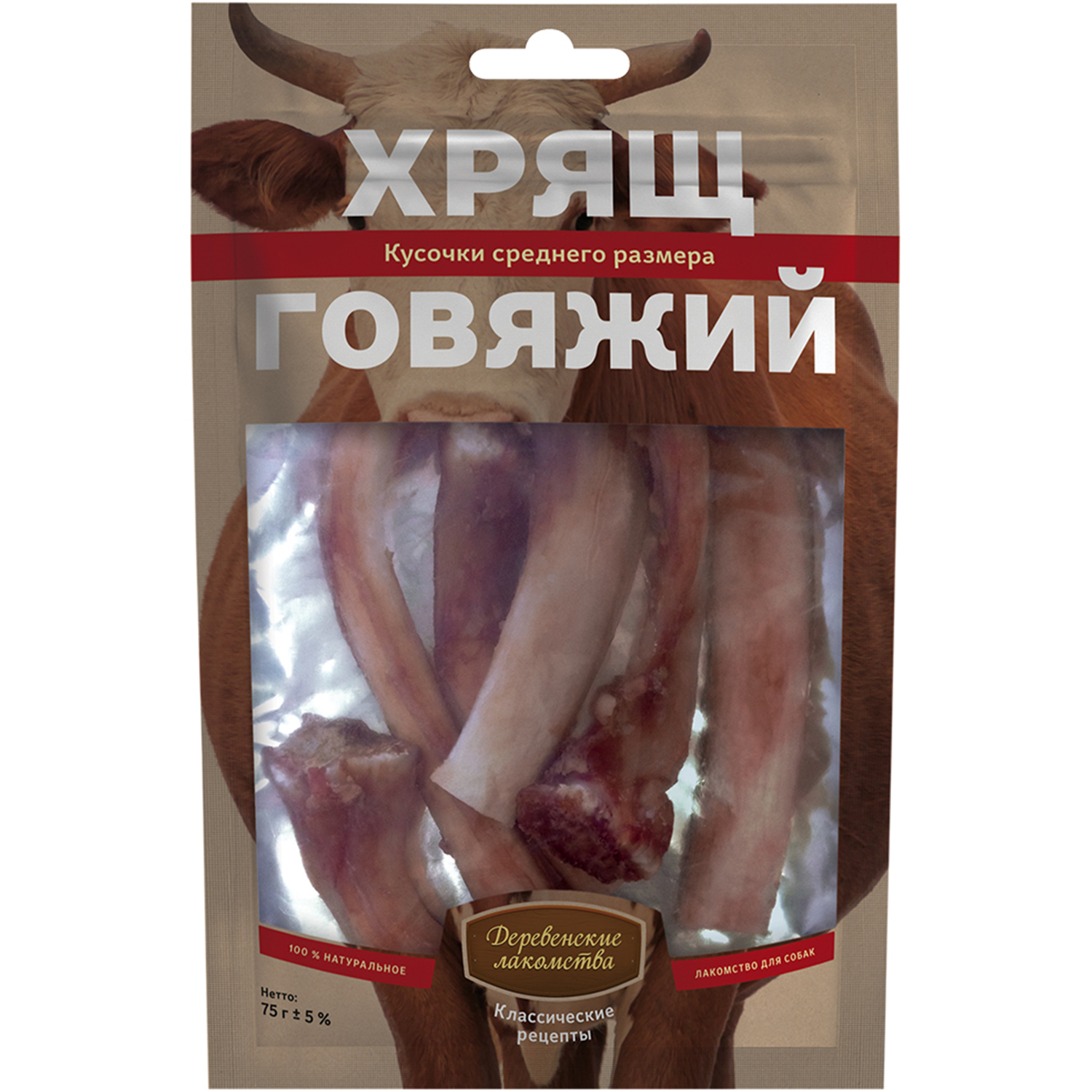 Лакомство для собак Деревенские лакомства хрящ малый говядина 75г - фото 1