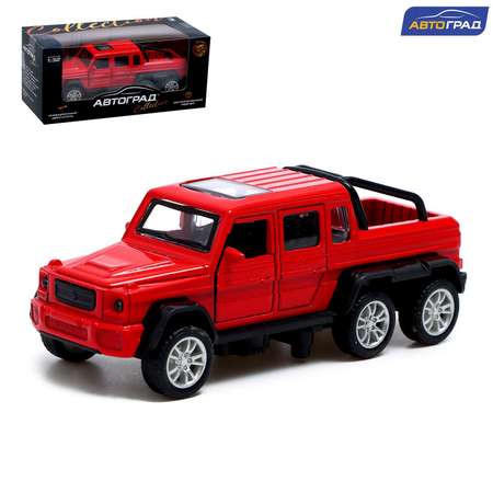 Машина Автоград металлическая «Джип 6X6» 1:32 инерция цвет красный