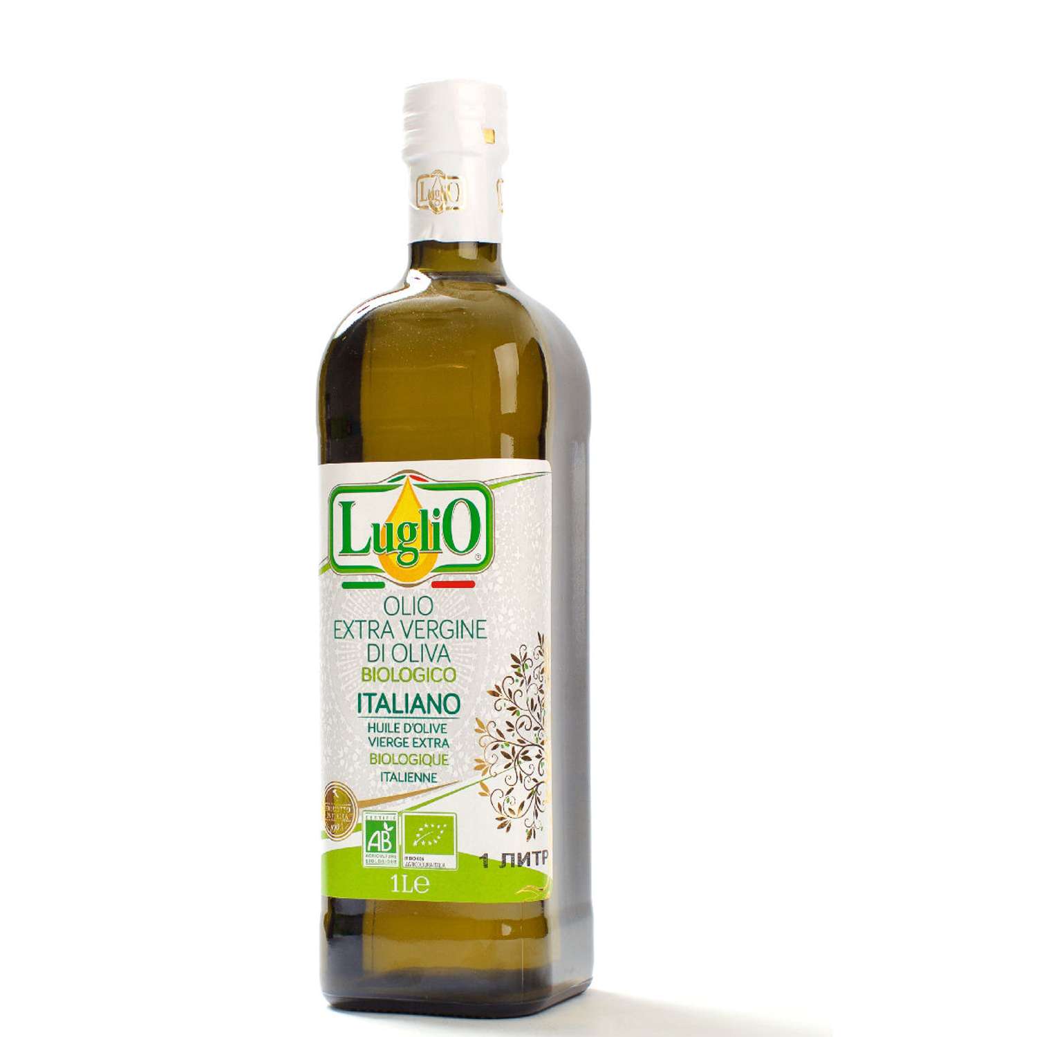 Масло оливковое LugliO Extra Vergine Organic 1 литр - фото 1