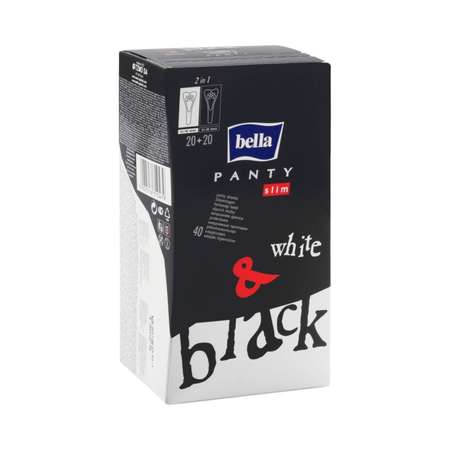 Ежедневные прокладки BELLA Panty Slim Black and White 40 шт