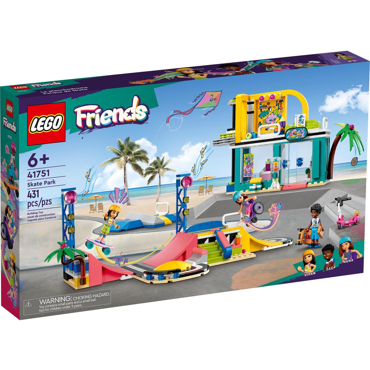 Конструктор LEGO Friends Скейт-парк 41751 купить по цене 3499 ₽ в  интернет-магазине Детский мир