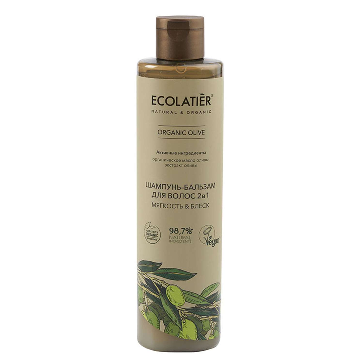 Шампунь-бальзам для волос Ecolatier Organic olive 350 мл - фото 1