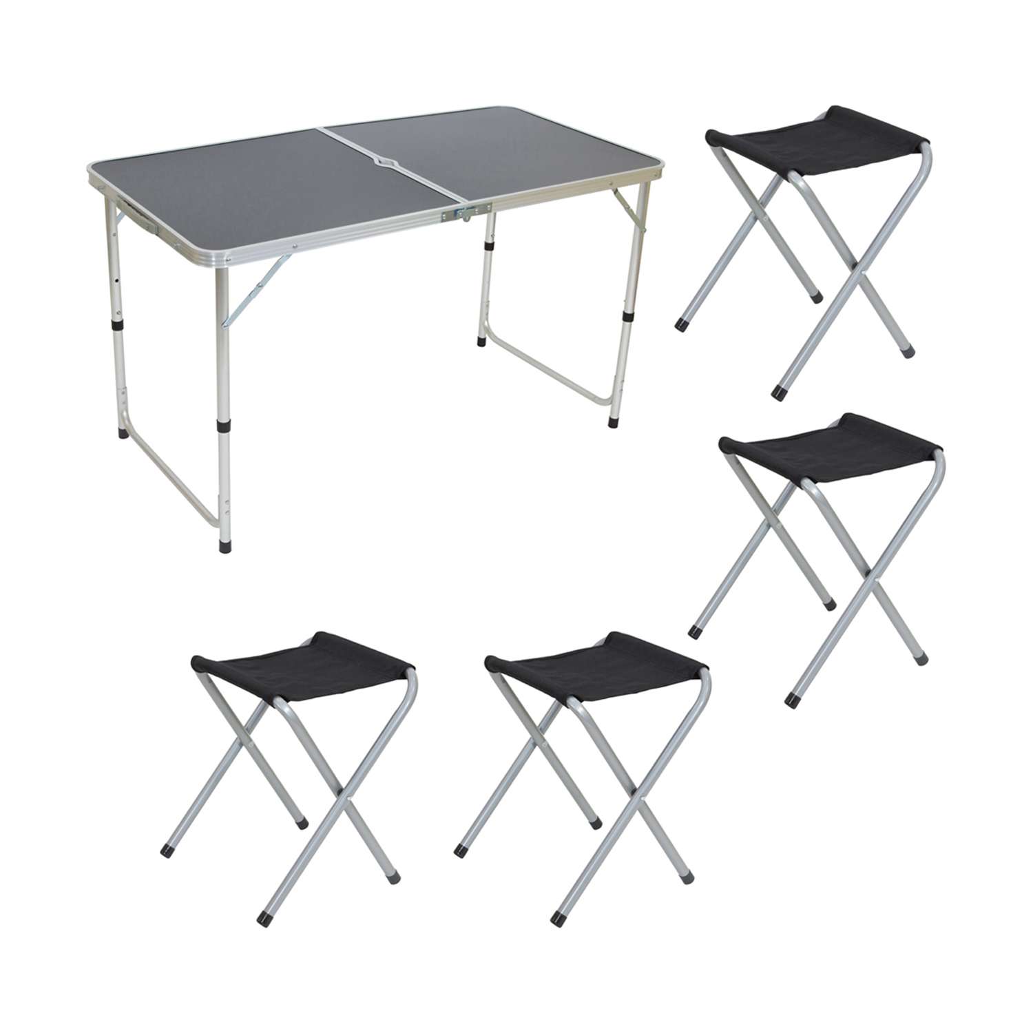 Комплект походный Ecos Пикник стол + 4 стула черный cho-150-e - фото 1