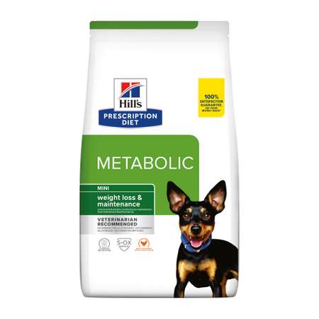 Корм для собак Hills 1кг Prescription Diet Metabolic Mini мелких пород диетический способствует снижению и контролю веса с курицей