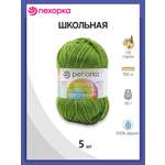 Пряжа для вязания Пехорка школьная 50 гр 150 м акрил детская не колется 119 горох 5 мотков