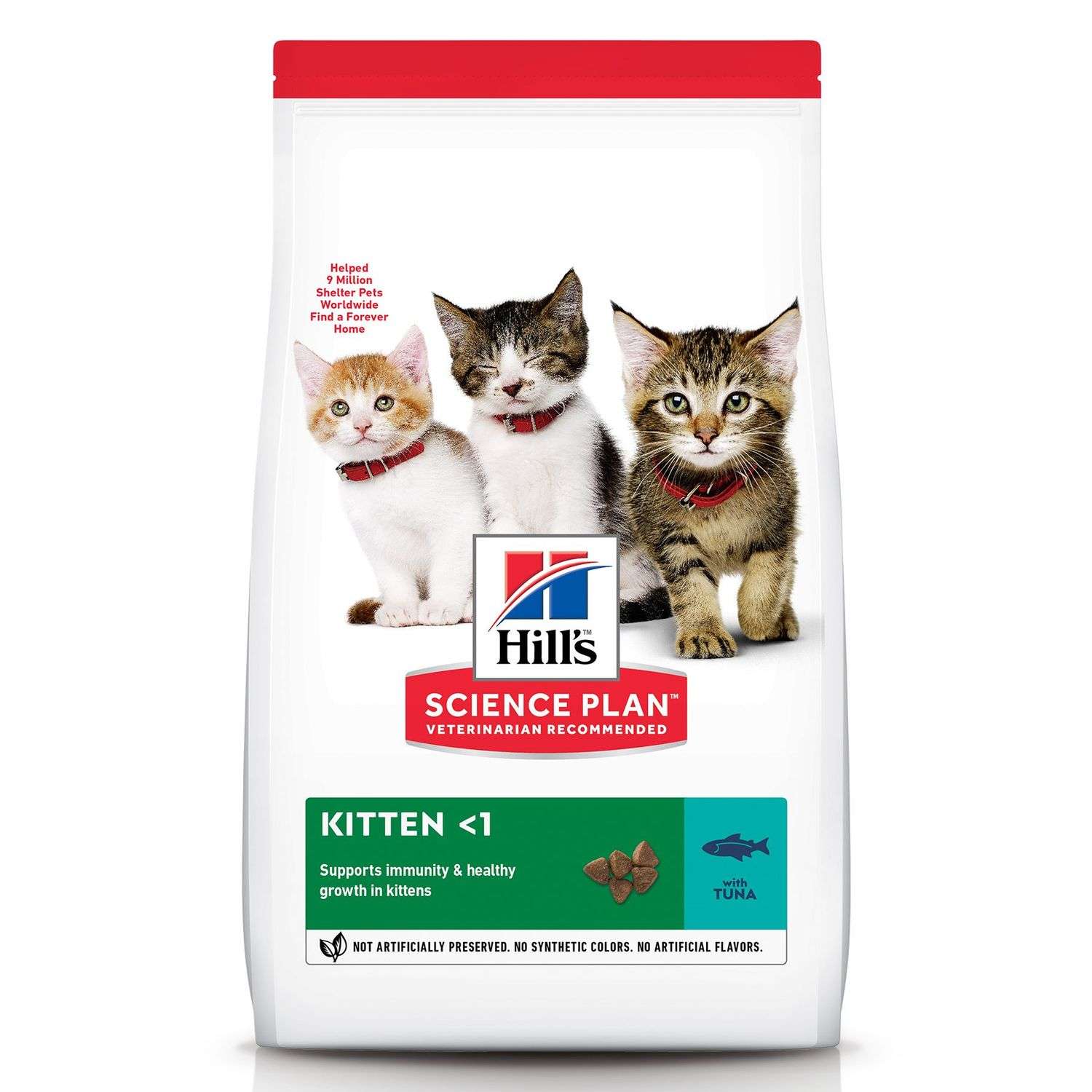 Корм сухой HILLS 1,5кг для котят с тунцом для здорового роста и развития - фото 1