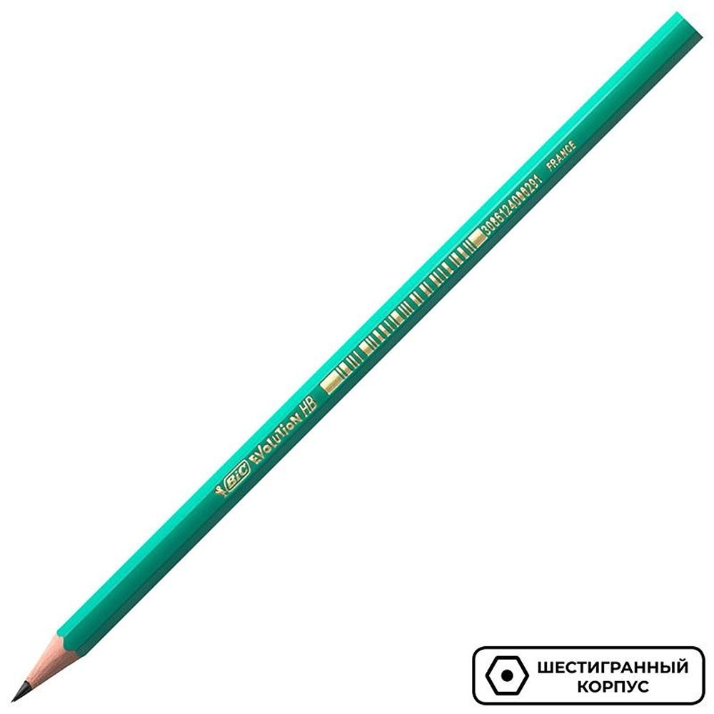 Карандаш чернографитный BIC HB пластиковый 10 штук - фото 3