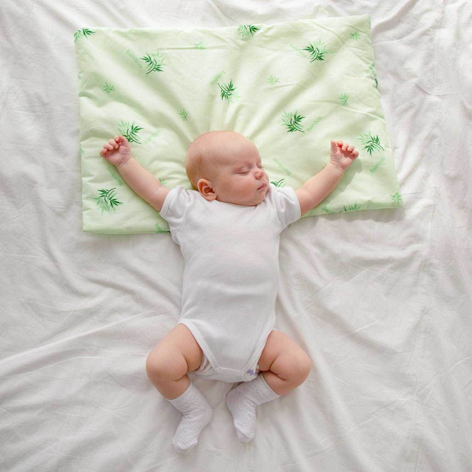 Подушка AmaroBaby нестеганая для младенцев сладкий сон Бамбук поплин 40х60 - фото 3