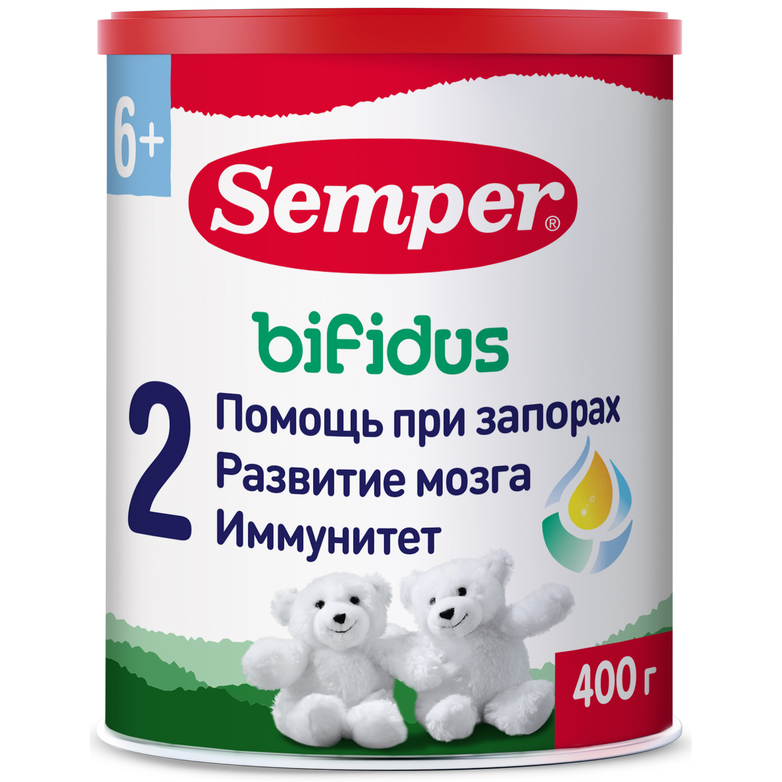 Смесь Semper Bifidus 2 сухая молочная 400г с 6месяцев - фото 1