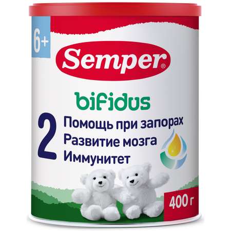 Смесь Semper Bifidus 2 сухая молочная 400г с 6месяцев
