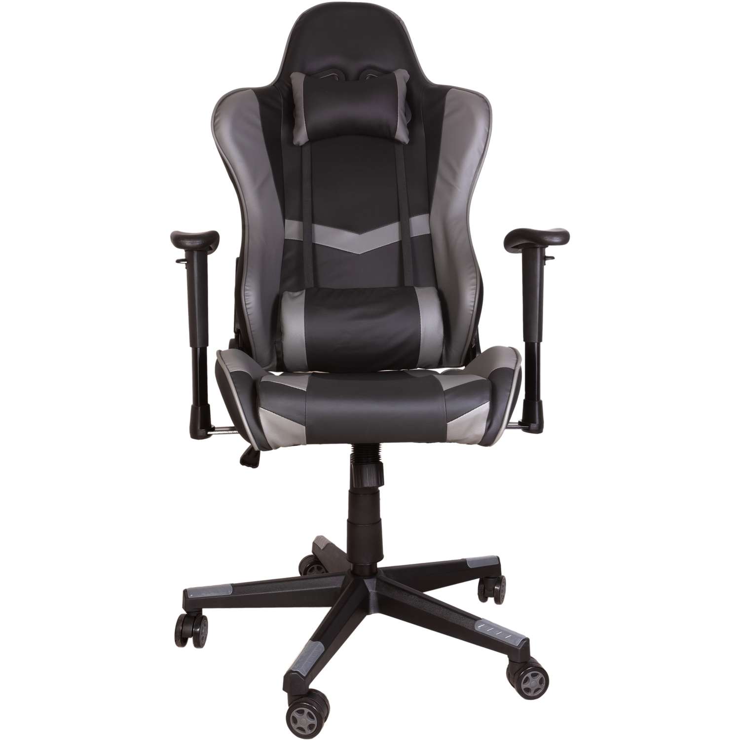 Компьютерное кресло игровое GRAMBER черно-серый экокожа - фото 1