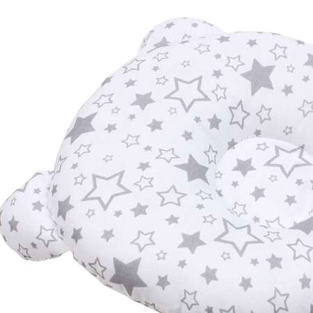 Подушка AmaroBaby анатомическая First Pillow Звездопад серый