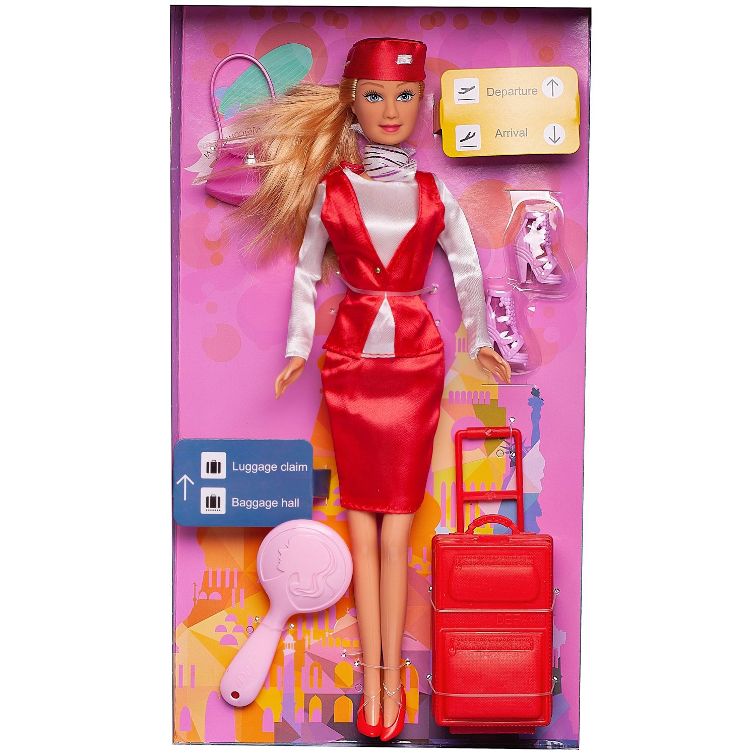 Игровой набор ABTOYS Кукла Defa Lucy Стюардесса с игровыми предметами