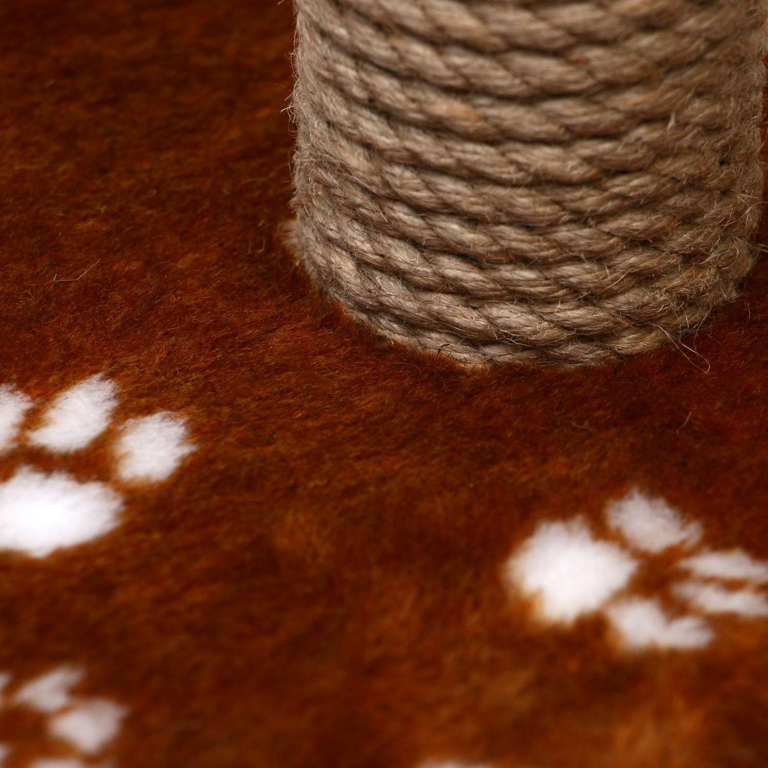 Когтеточка Пижон Полка с подставкой 30х30х40 см джут коричневая с лапками - фото 4