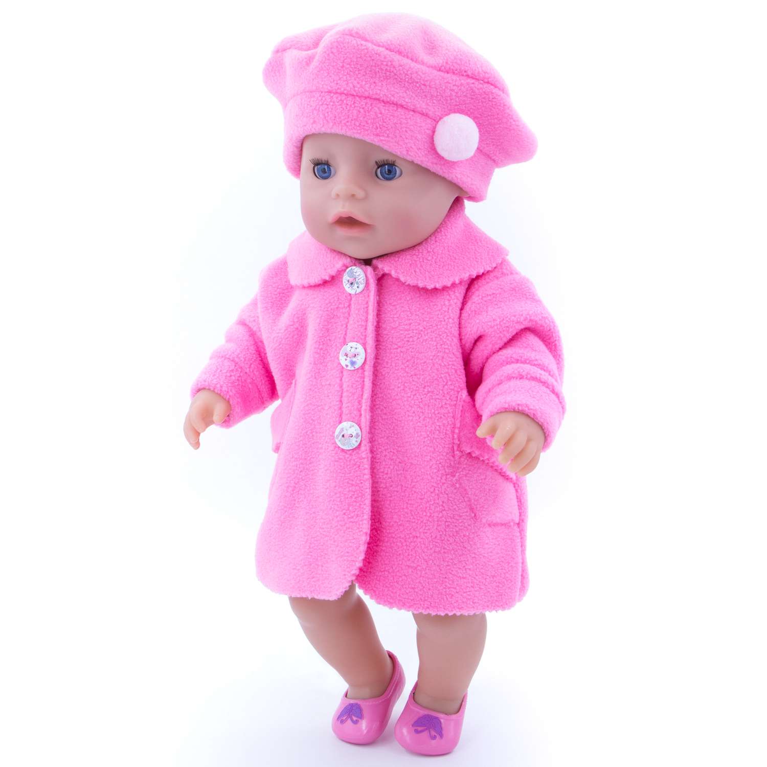 Комплект одежды Модница Пальто с беретом для пупса 43-48 см 6119 розовый 6119розовый - фото 9