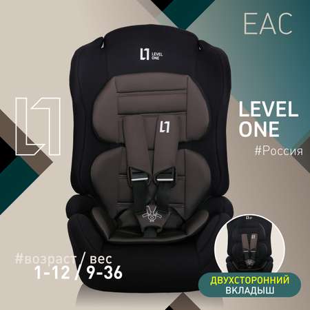 Детское автокресло Еду-Еду KS 545 Lux гр.I/II/III серия Level One black