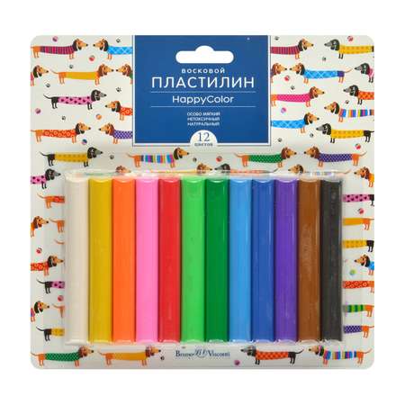 Пластилин восковой Bruno Visconti HappyColor 12 цветов