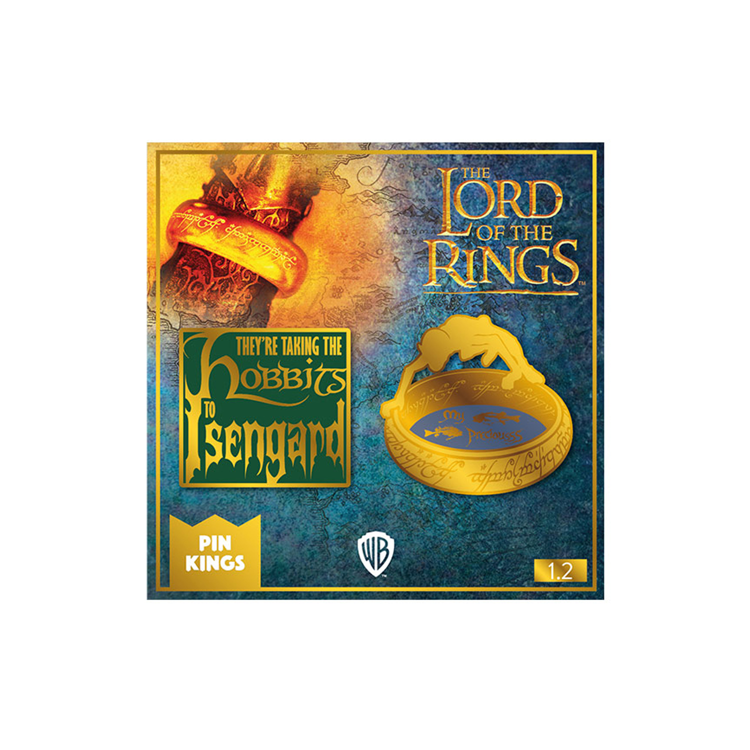 Набор значков The Lord of the Rings Властелин колец 2 шт - Хоббиты в Изенгарде и Голлум - фото 1