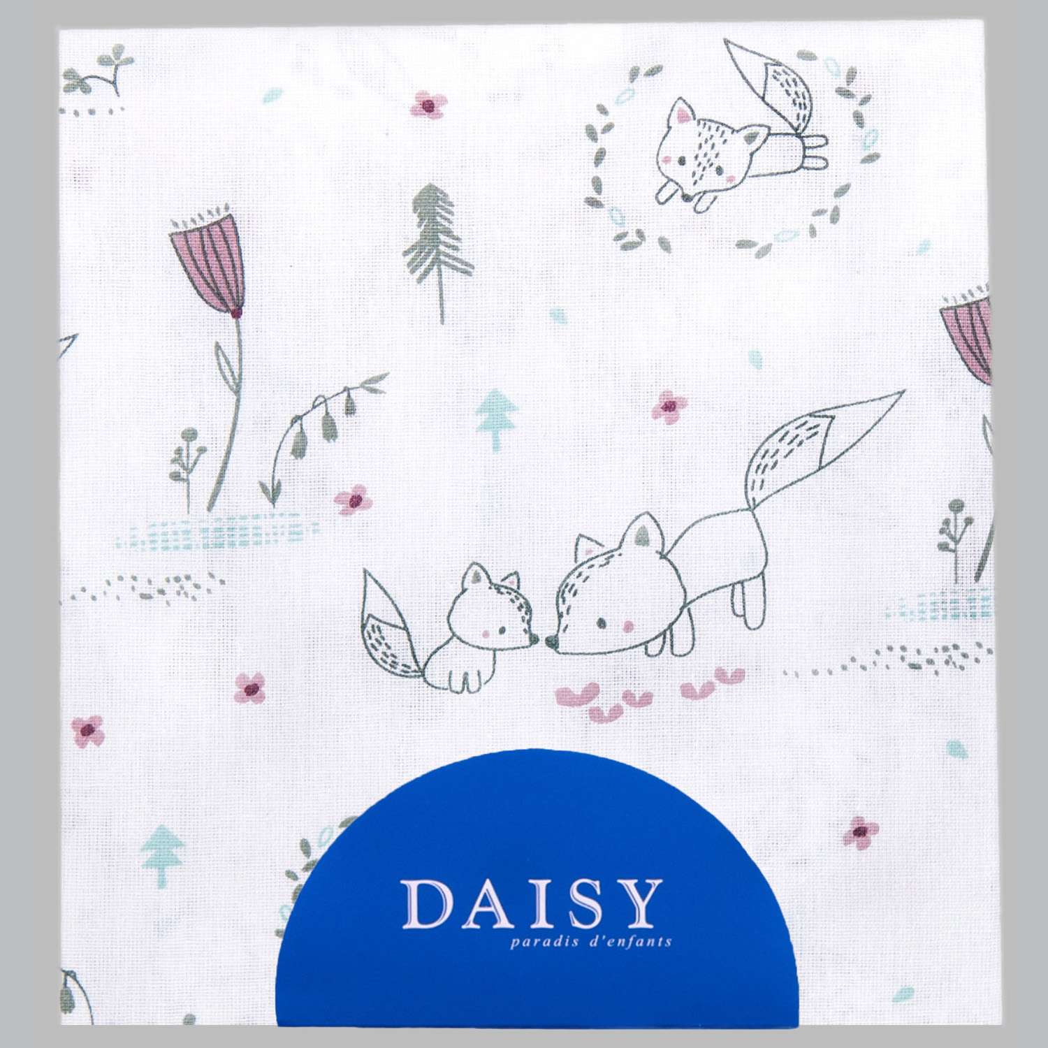Пеленка Daisy Хлопок 1 шт. 75х120 см Лисички зеленые - фото 1