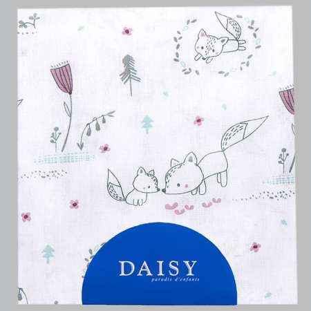 Пеленка Daisy Хлопок 1 шт. 75х120 см Лисички зеленые