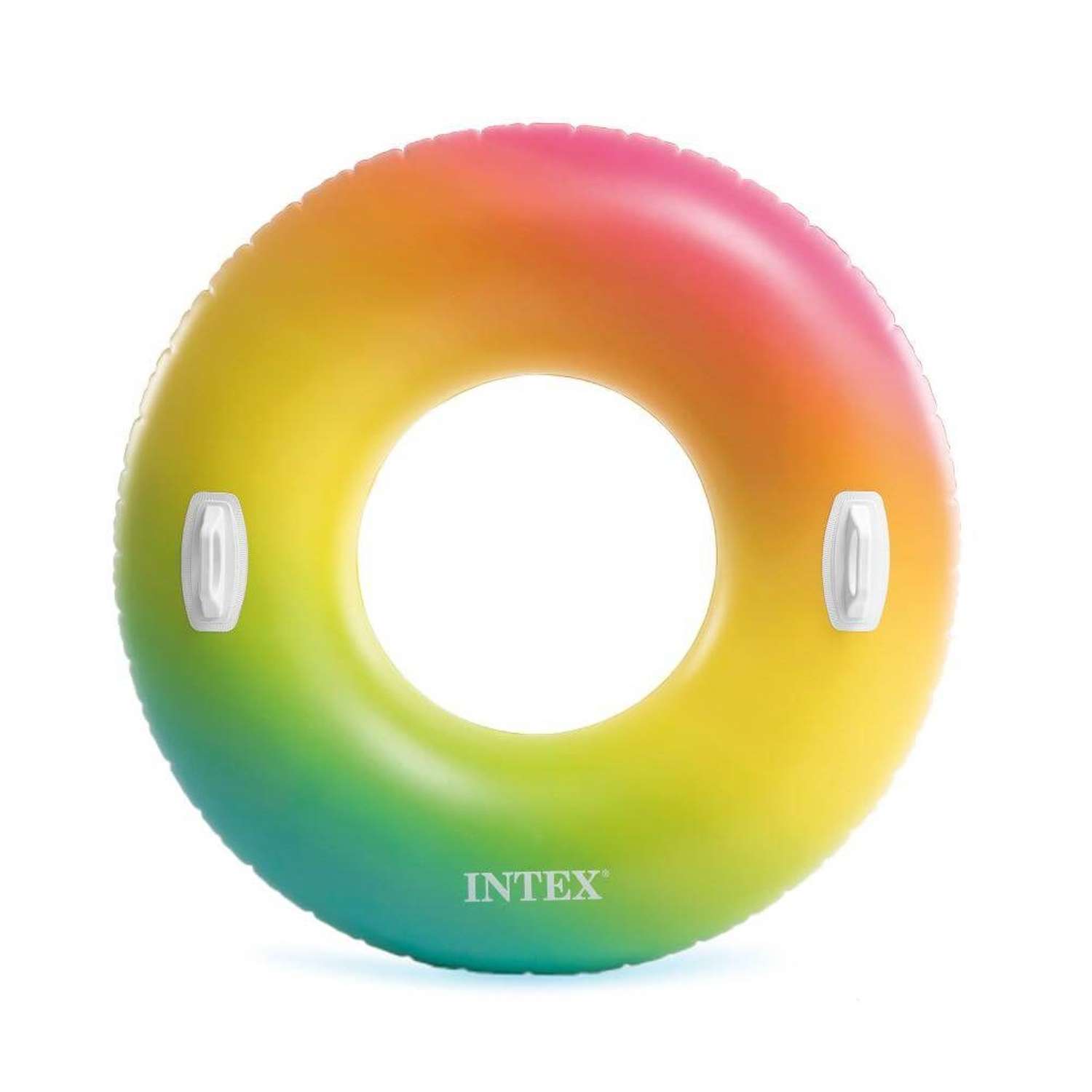 Надувной круг INTEX с ручками Color Whirl Tube 122см 58202EU - фото 1