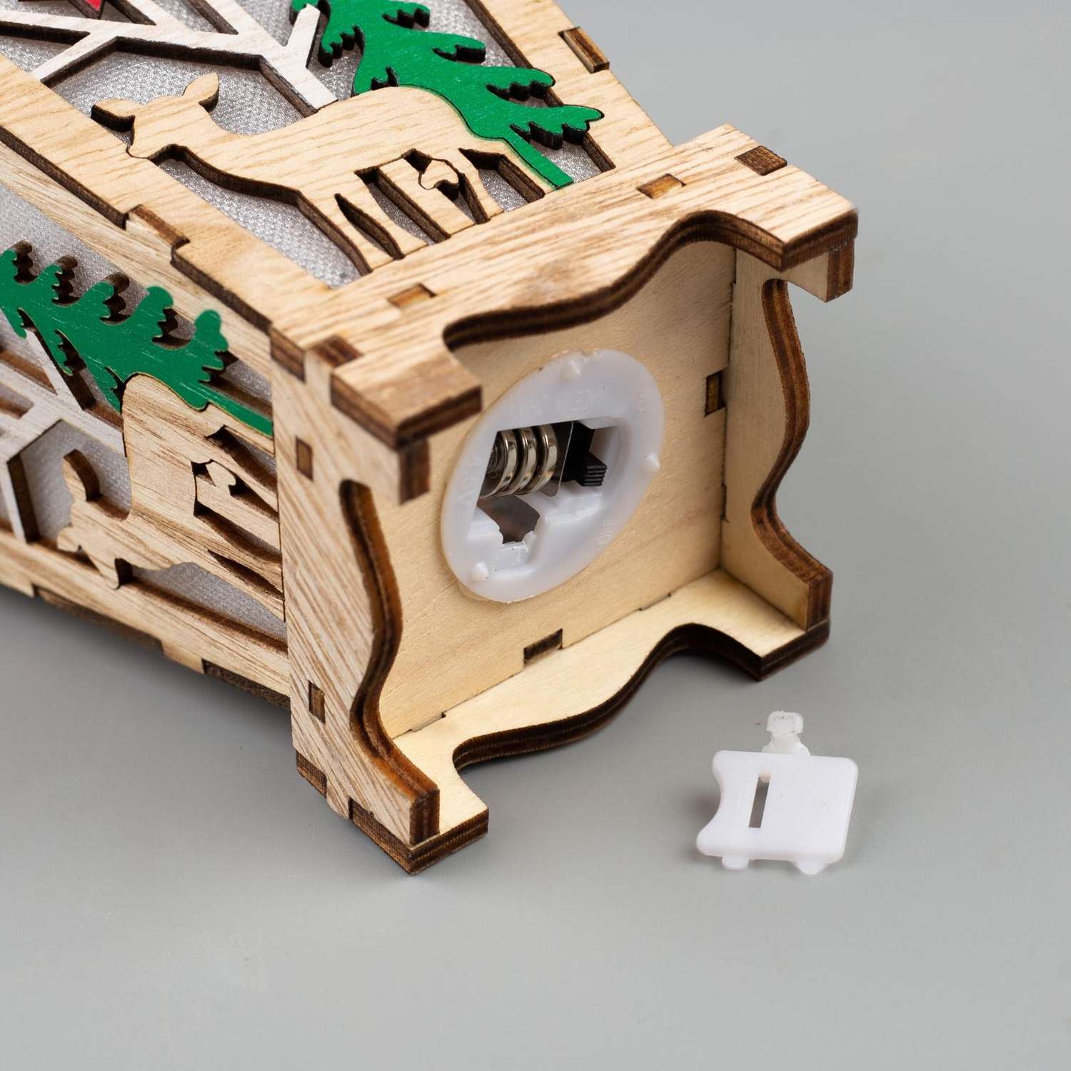 Ёлочная игрушка Sima-Land «Фонарь с оленем» от батареек свечение тёплое белое - фото 5