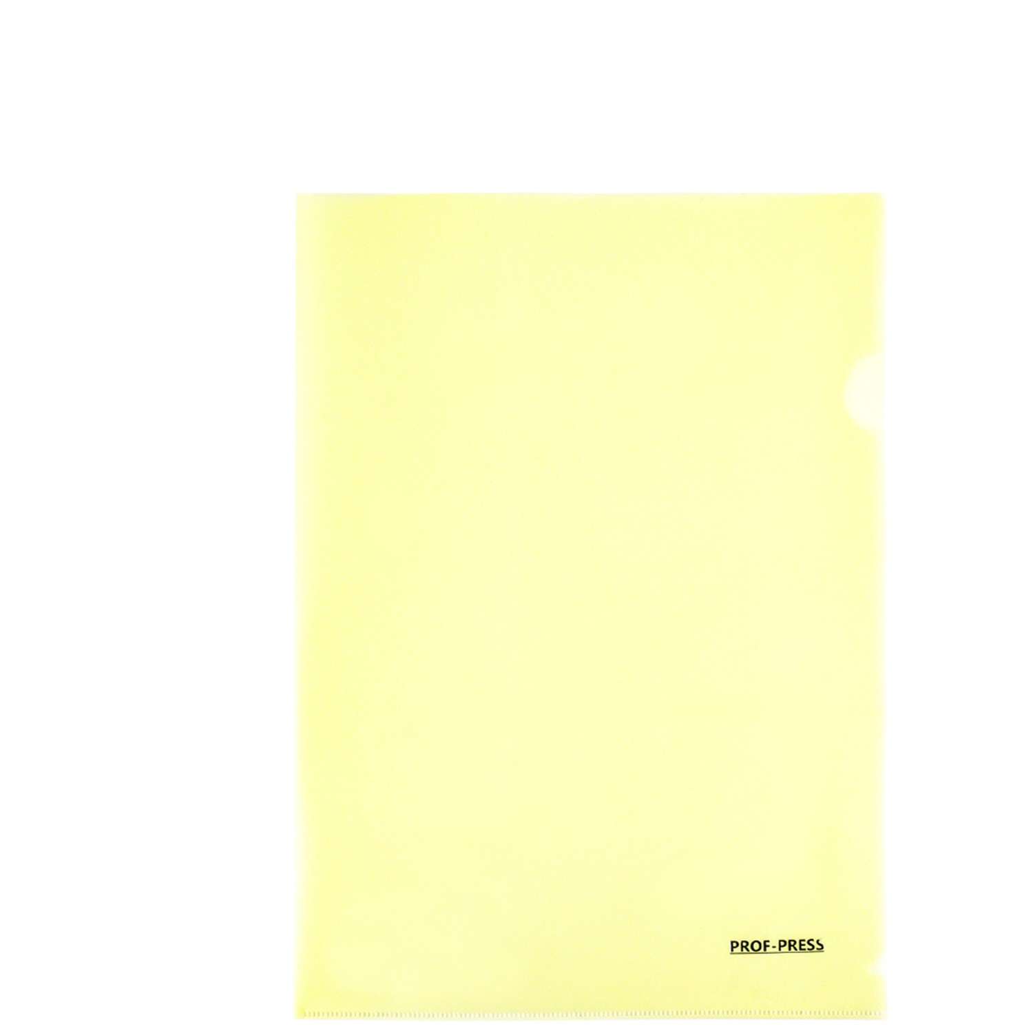 Папка-уголок Prof-Press А4 180 мкм желтый в спайке 5 штук - фото 2