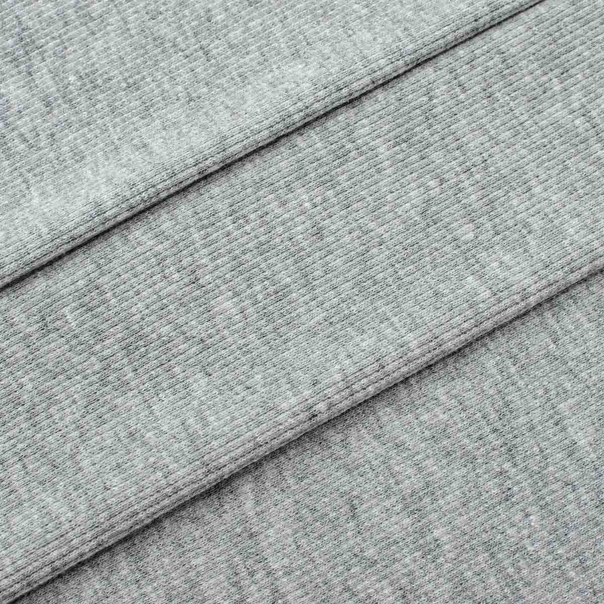 Ткань Айрис трикотаж кашкорсе с лайкрой для творчества 25х59 см серый меланж - фото 2