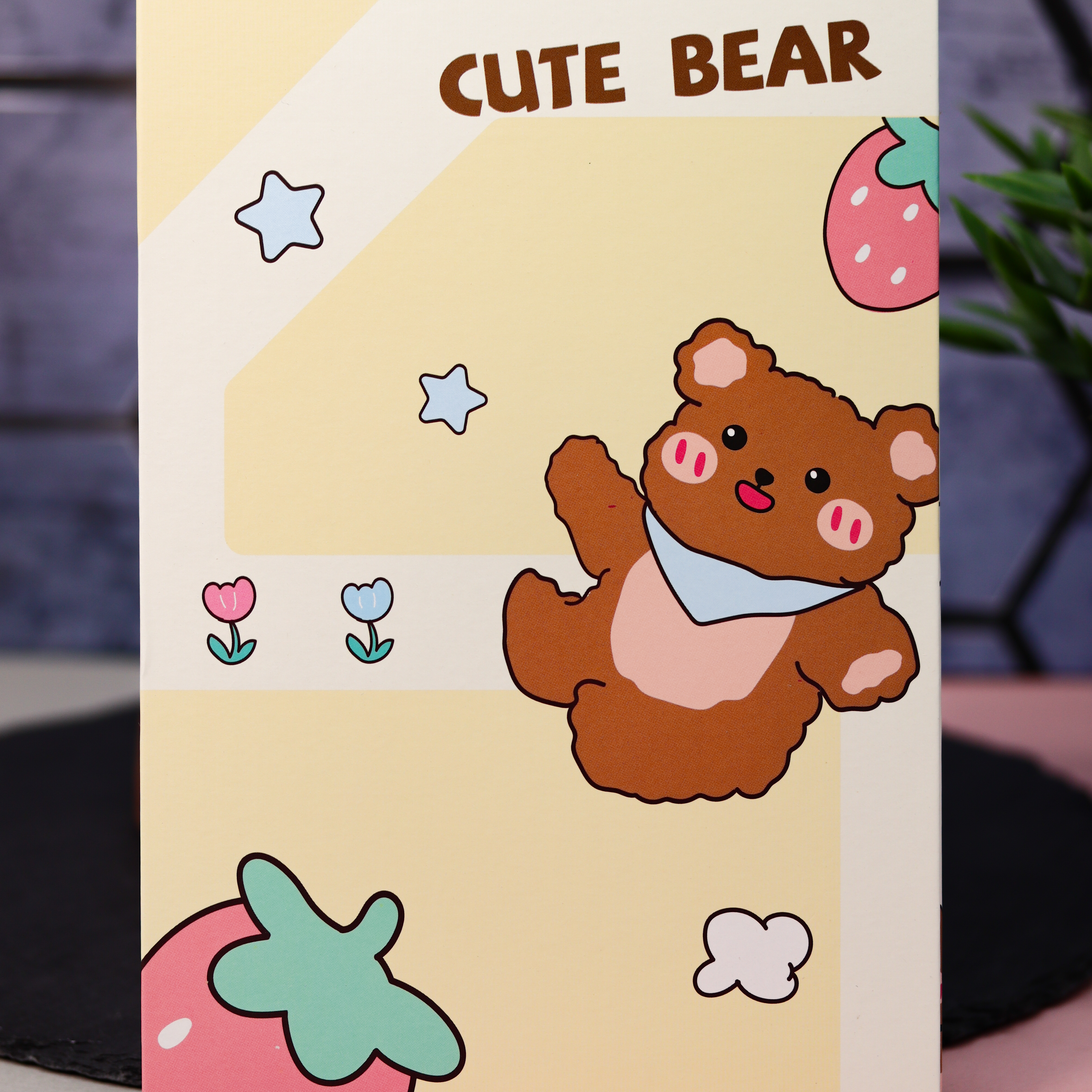 Зеркало настольное для макияжа iLikeGift Cute bear yellow - фото 6