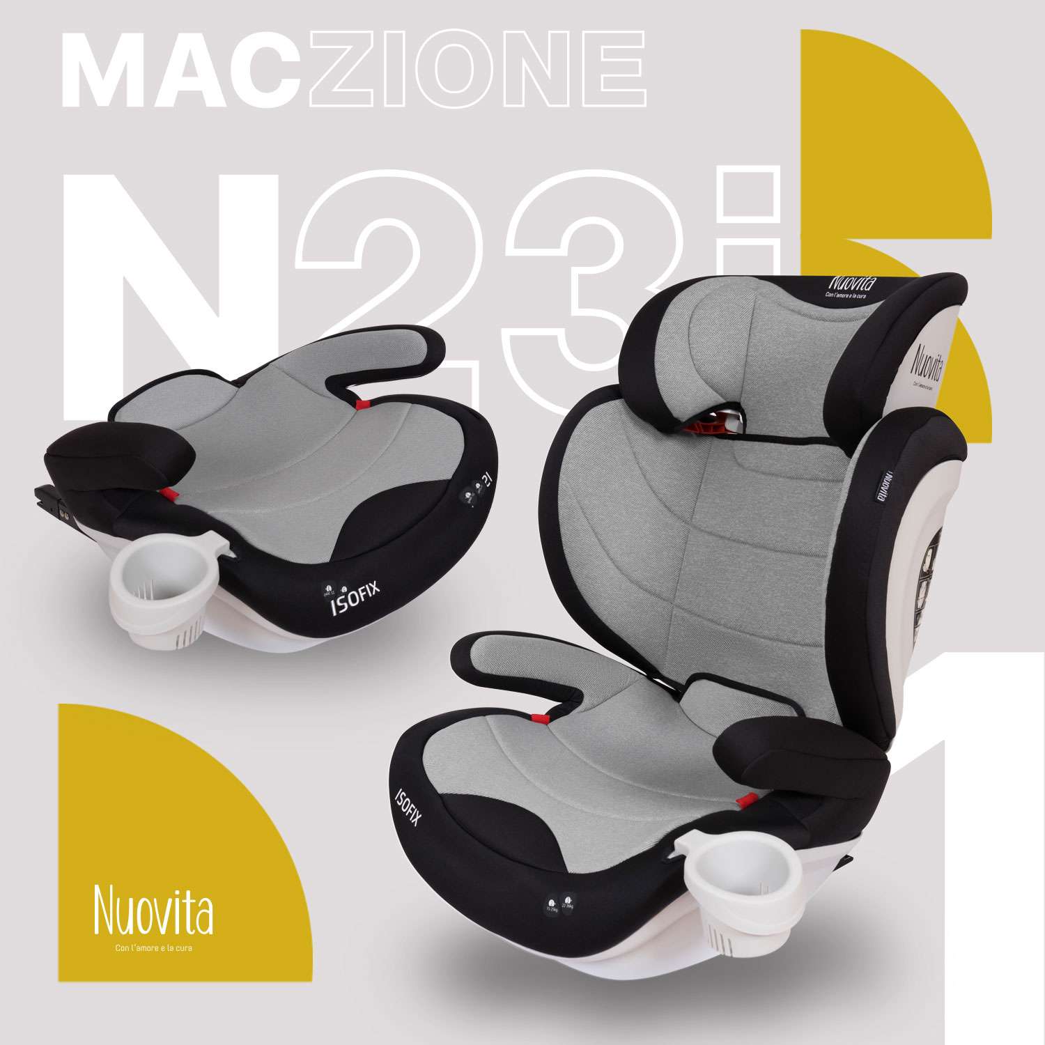 Автокресло Nuovita Maczione N23i-1 Серый - фото 2
