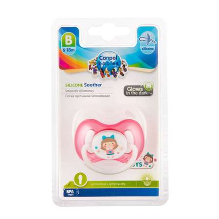 Пустышка Canpol Babies Toys симметричная с 6месяцев в ассортименте 23/292