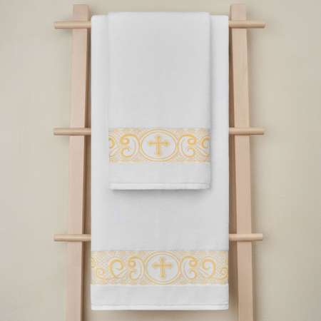Полотенце Arya Home Collection крестильное махровое 70x140 с вышивкой