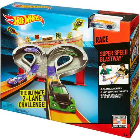 Набор игровой Hot Wheels Экшн Автотрек Супер гонка с машинкой CDL49