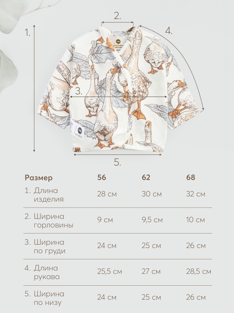 Распашонка 2 шт Happy Baby 90130_geese - фото 10