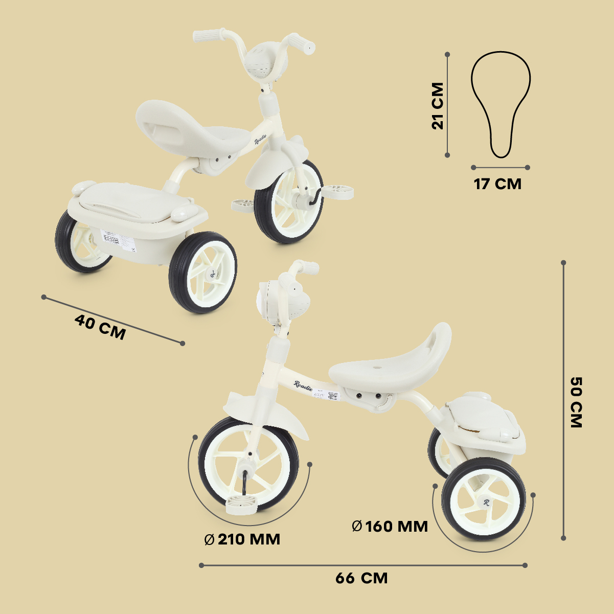 Детский трехколесный велосипед MOWbaby MOWBaby MC054 "ROADIE" - фото 2