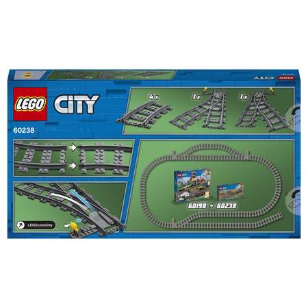 Конструктор LEGO City Trains Железнодорожные стрелки 60238