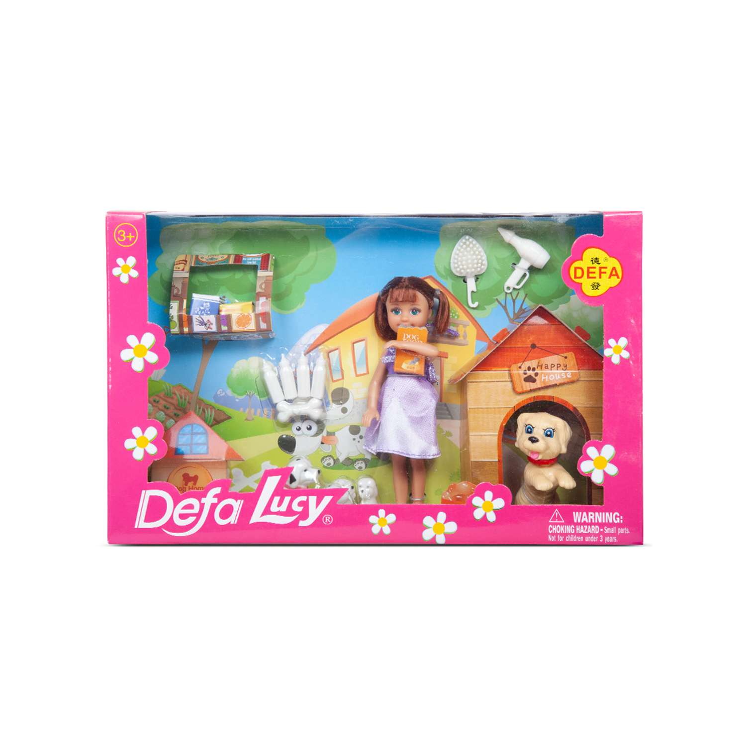Кукла Defa Lucy Любимый питомец 14 см собака фиолетовый 8281 //фиолетовый - фото 4