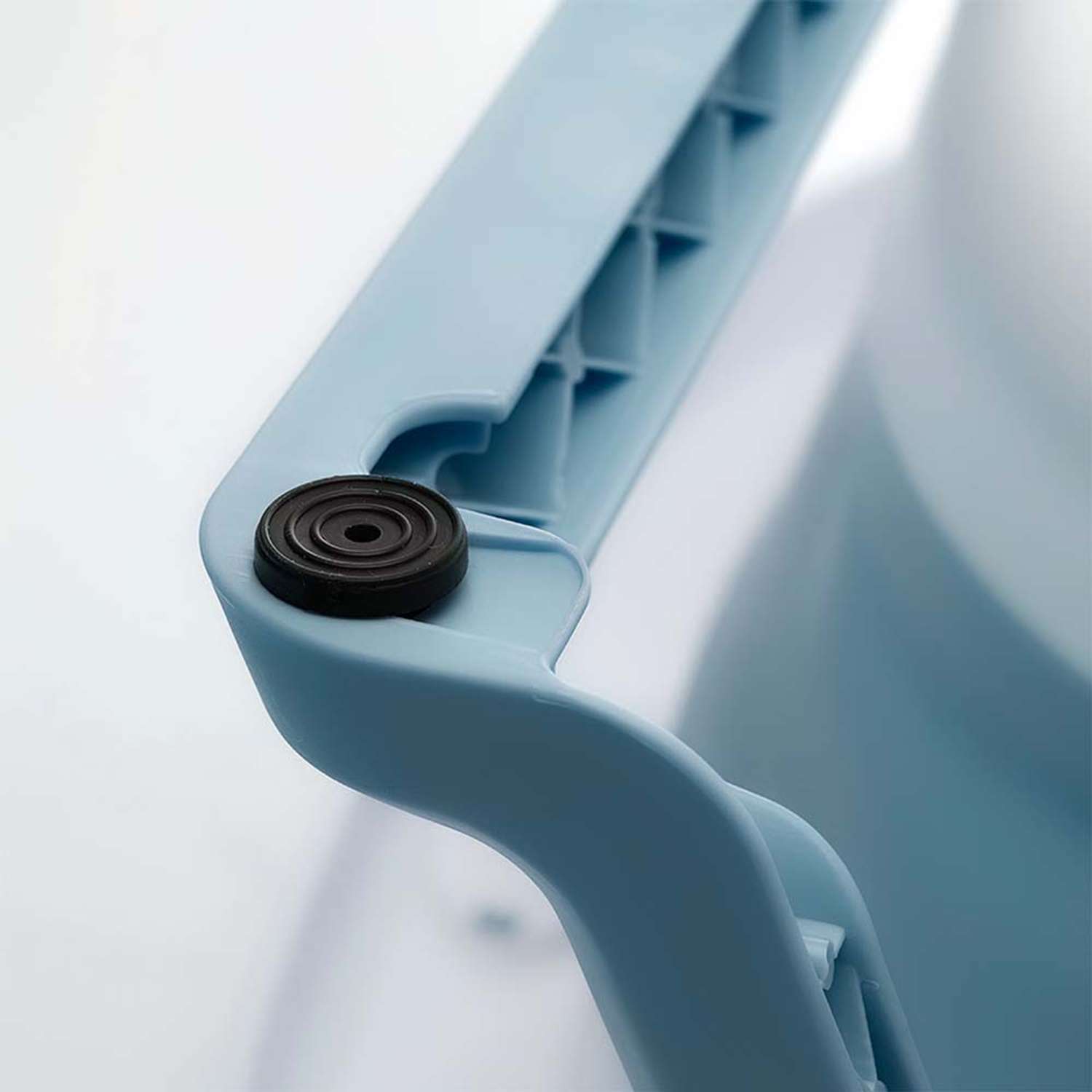 Ванночка складная детская WiMI с матрасиком и термочувствительной пробкой голубая - фото 6