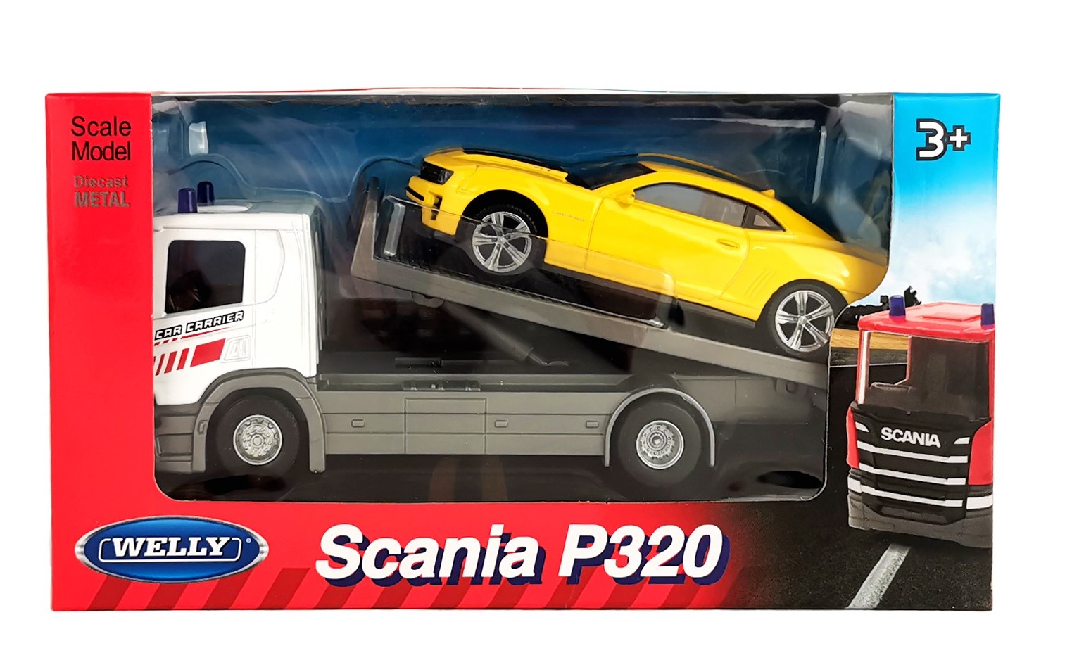 Набор Welly Модели машин грузовик Scania 1:57 Chevrolet Camaro ZL1 1:43 92662-2GW(D) - фото 1