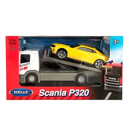 Набор Welly Модели машин грузовик Scania 1:57 Chevrolet Camaro ZL1 1:43