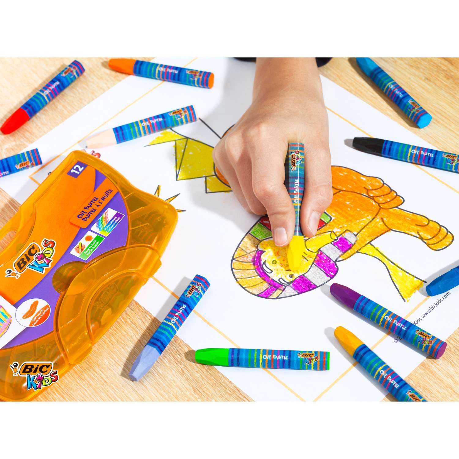 Мелки цветные BIC Kids Пастель масляная 12 цв - фото 4