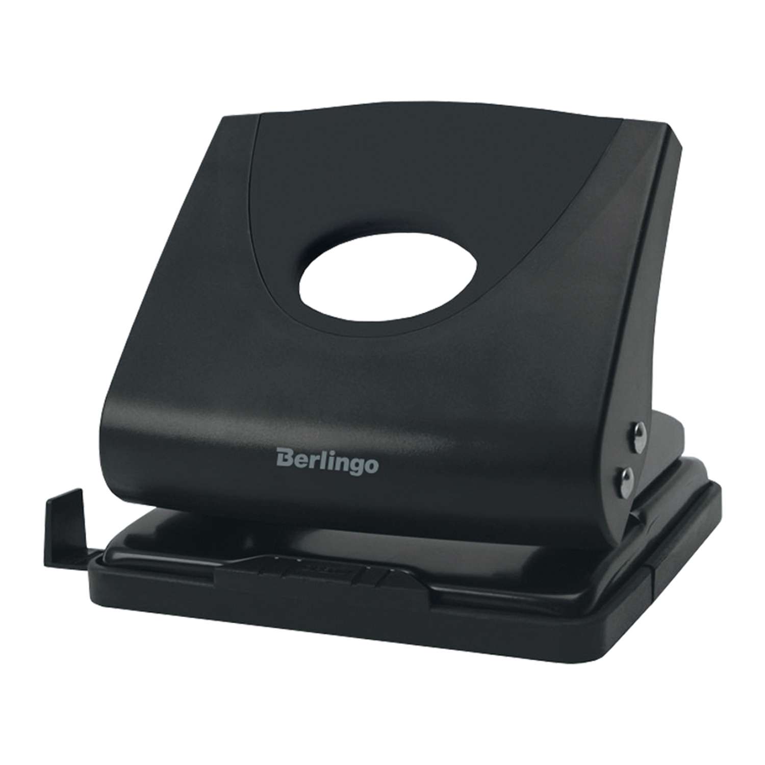 Дырокол Berlingo Office Soft 20 л пластиковый черный с линейкой - фото 2