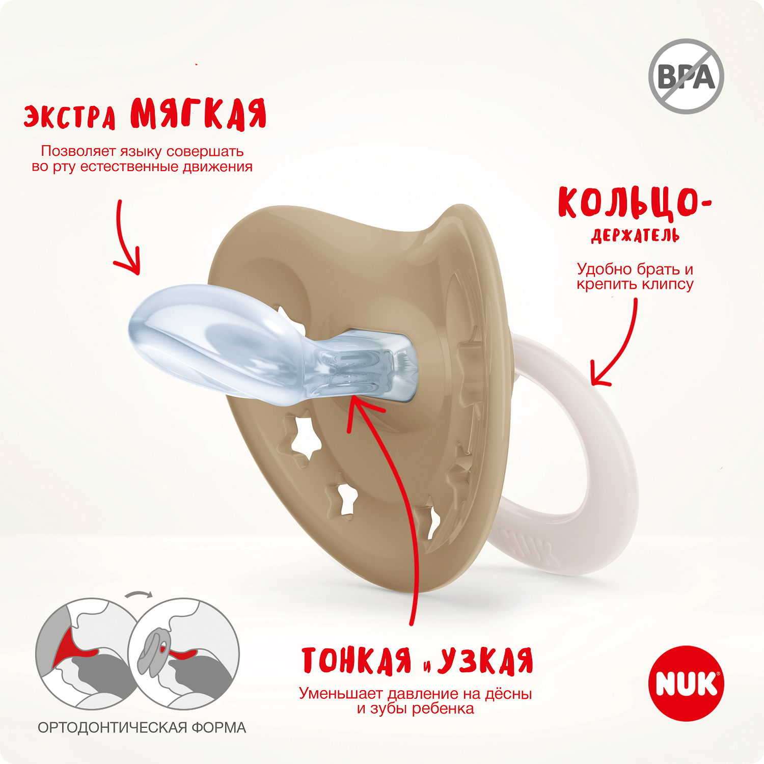 Соска-пустышка Nuk Signature Сердечки 3 10739708 - фото 4