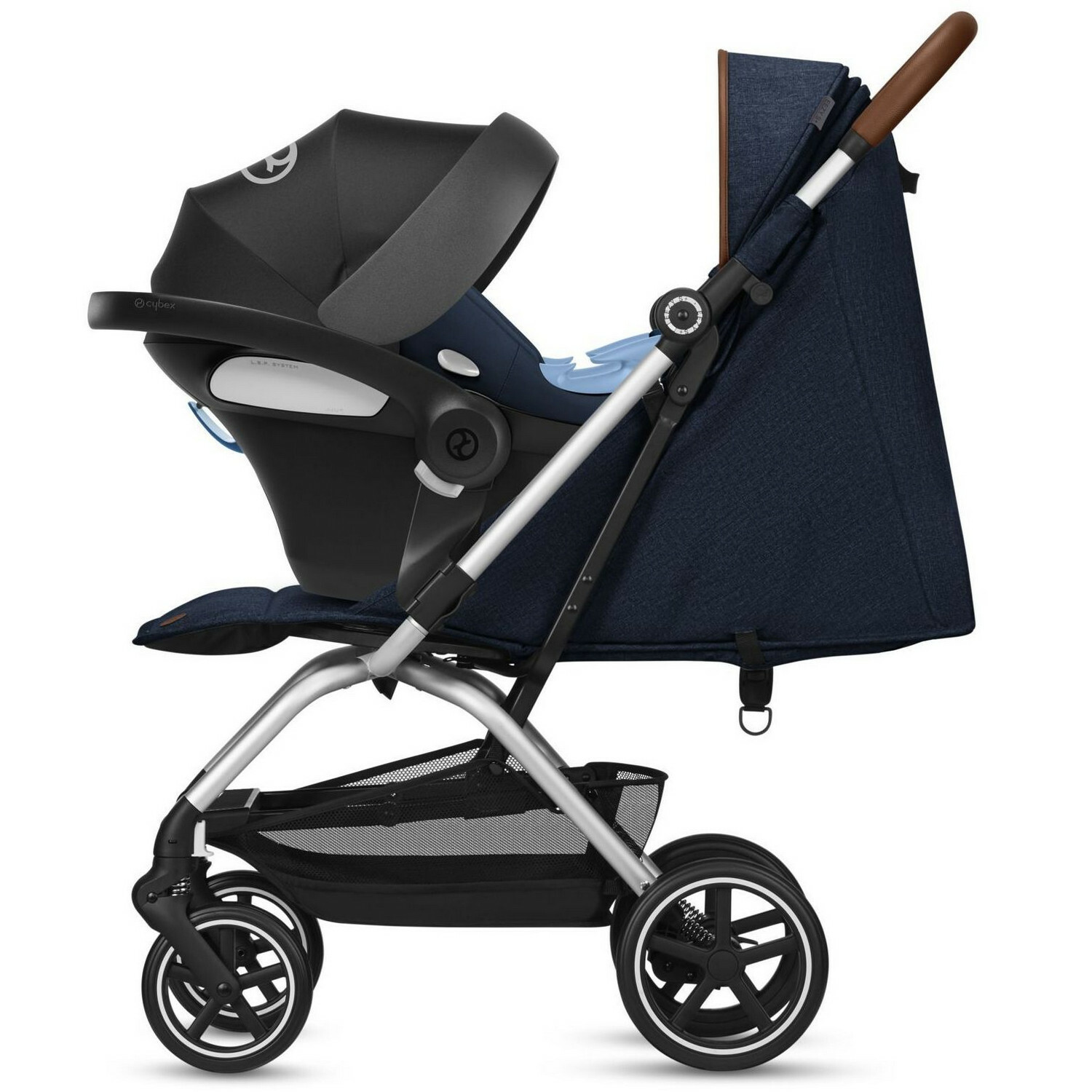 Коляска Cybex Eezy S Plus с дождевиком Denim Blue - фото 3