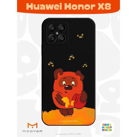 Силиконовый чехол Mcover для смартфона Honor X8 Союзмультфильм Медвежонок и мед