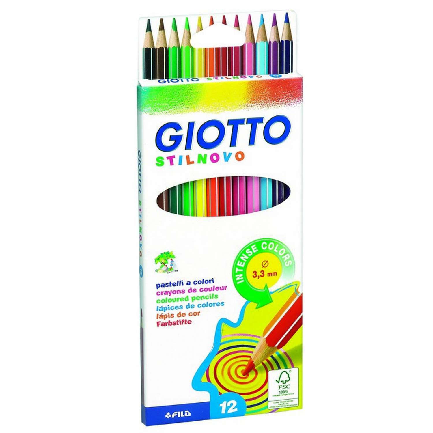 Цветные карандаши Fila STILNOVO 12 цв - фото 1