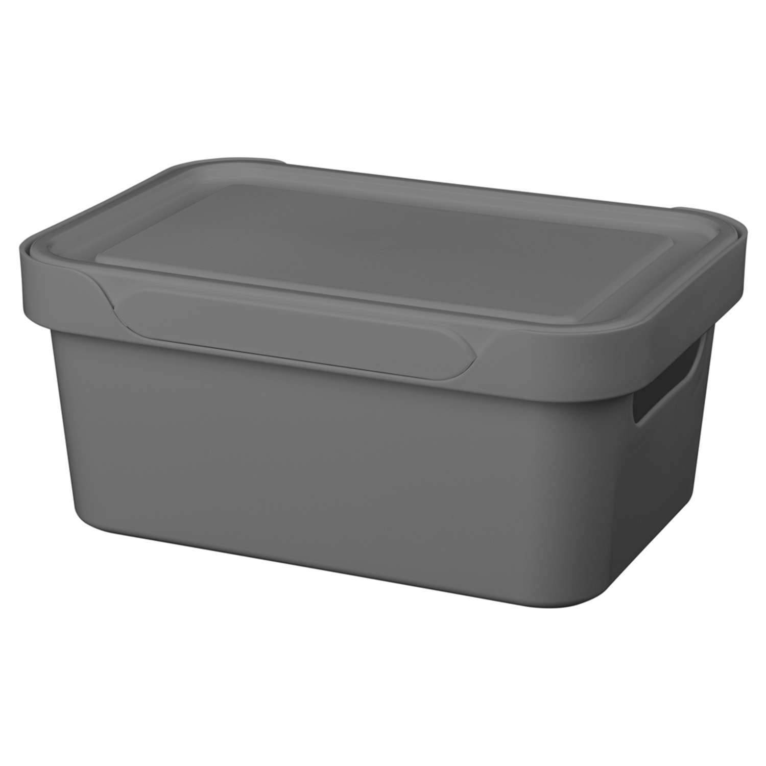 Коробка Econova с крышкой LUXE 4.6л серый - фото 1